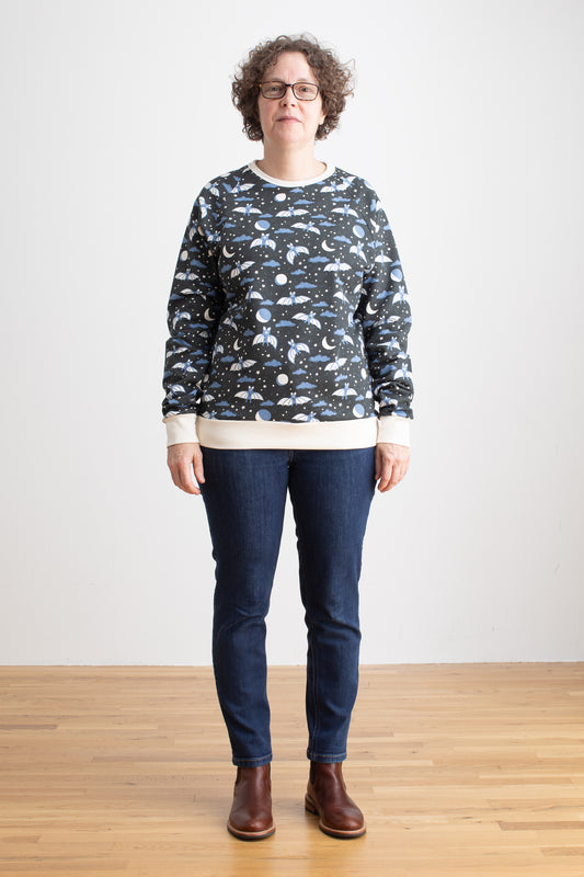 Adult Sweatshirt - Bats Blue & Charcoal