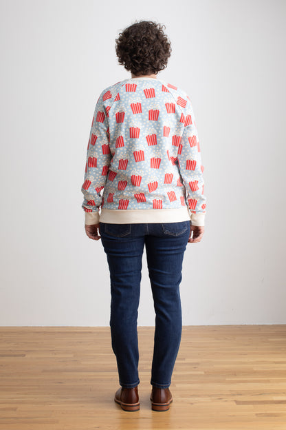 Adult Sweatshirt - Popcorn Sky Blue