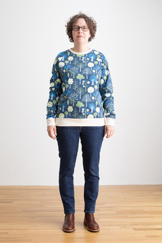 Adult Sweatshirt - Trees Navy