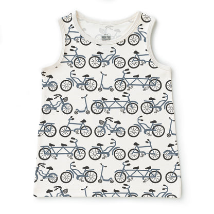 Baby Tank Top - Bikes Slate Blue