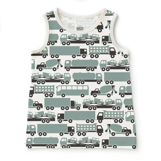 Baby Tank Top - Big Rigs Surf Blue