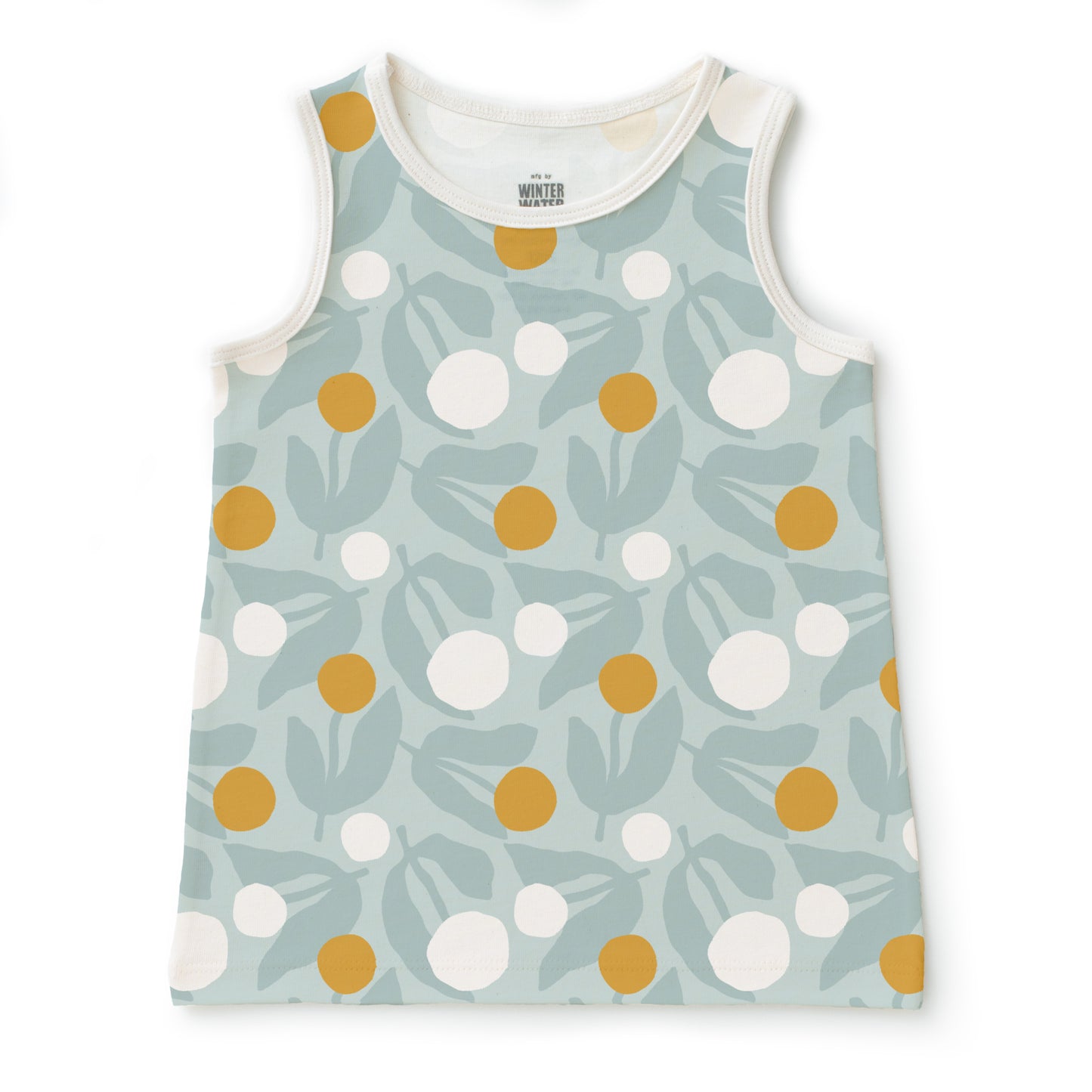 Baby Tank Top - Dahlias Pale Blue