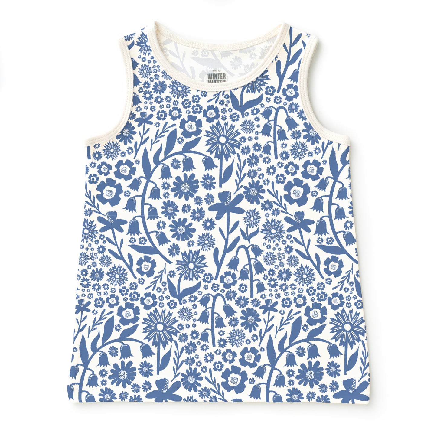 Baby Tank Top - Dutch Floral Delft Blue