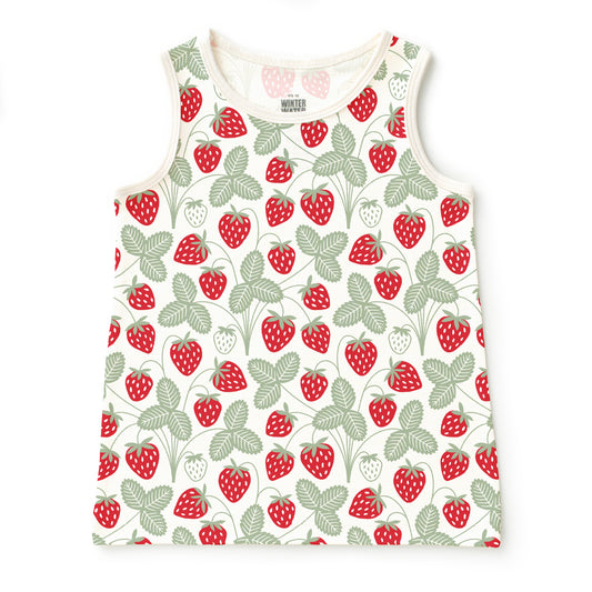 Baby Tank Top - Strawberries Red & Green