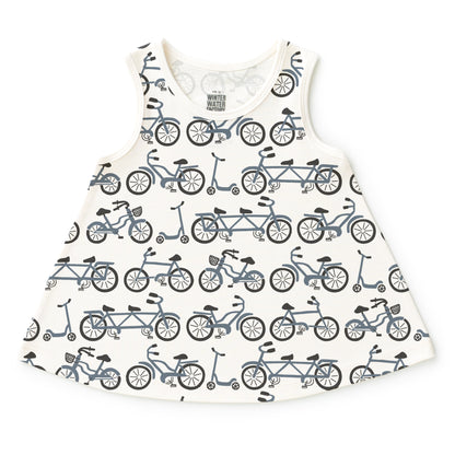 Iris Baby Tunic - Bikes Slate Blue