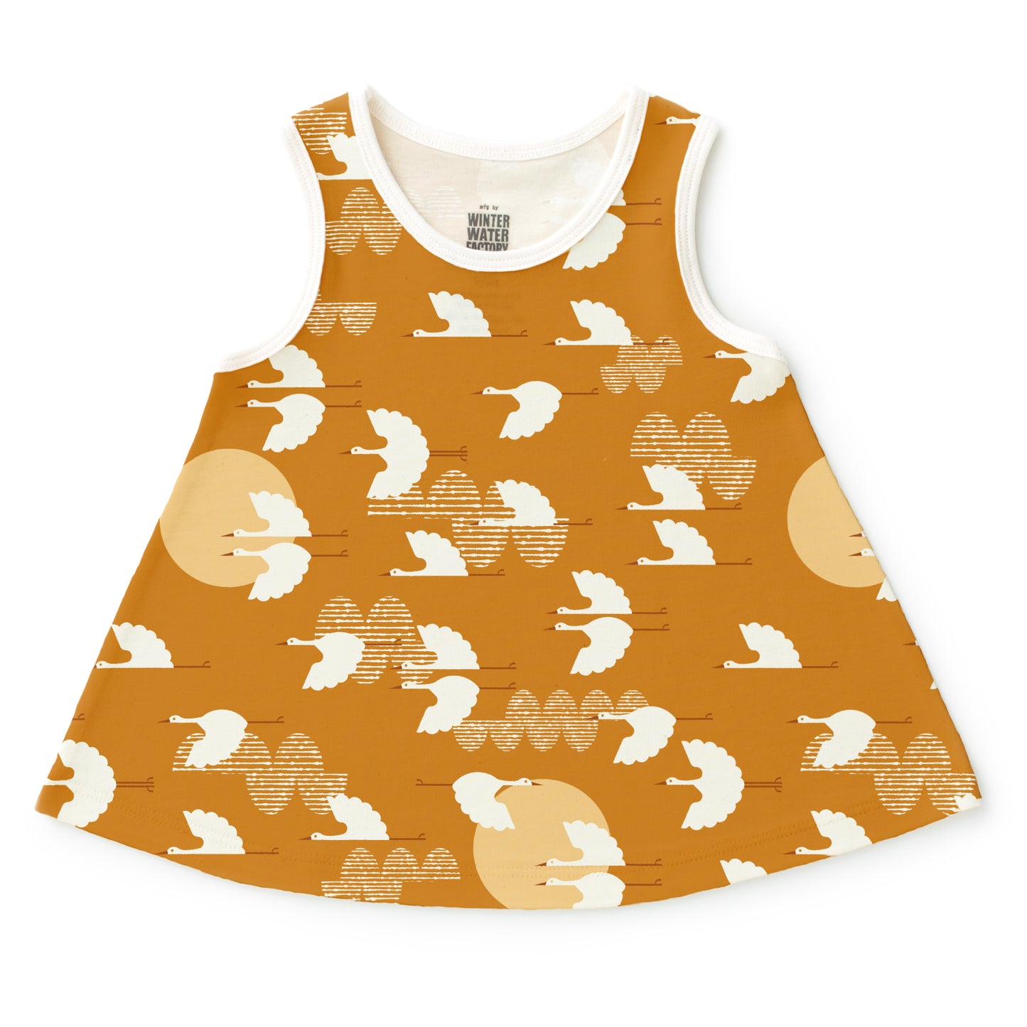 Iris Baby Tunic - Cranes Gold