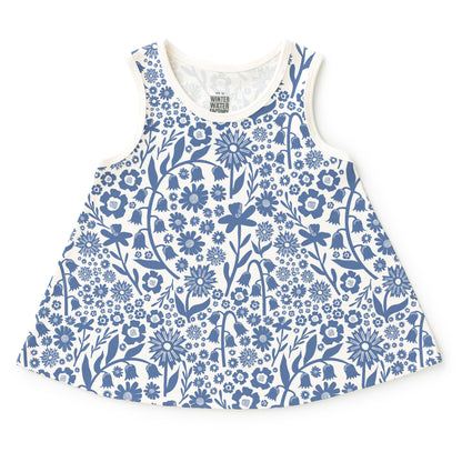 Iris Baby Tunic - Dutch Floral Delft Blue