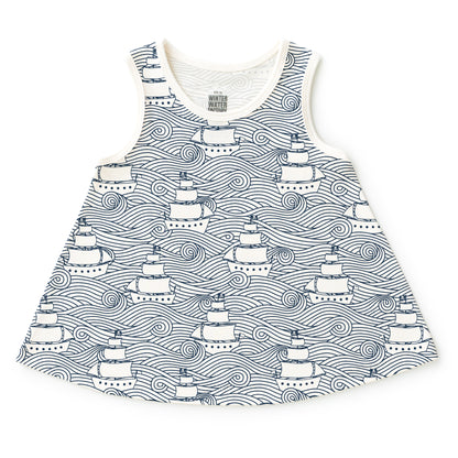 Iris Baby Tunic - High Seas Navy