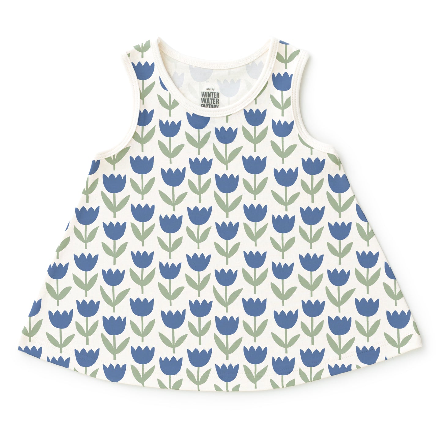 Iris Baby Tunic - Tulips Blue