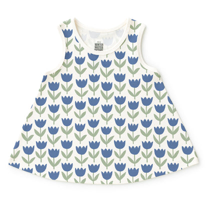 Iris Baby Tunic - Tulips Blue