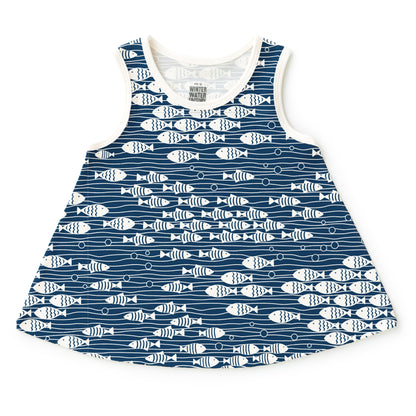 Iris Baby Tunic - Under the Sea Navy