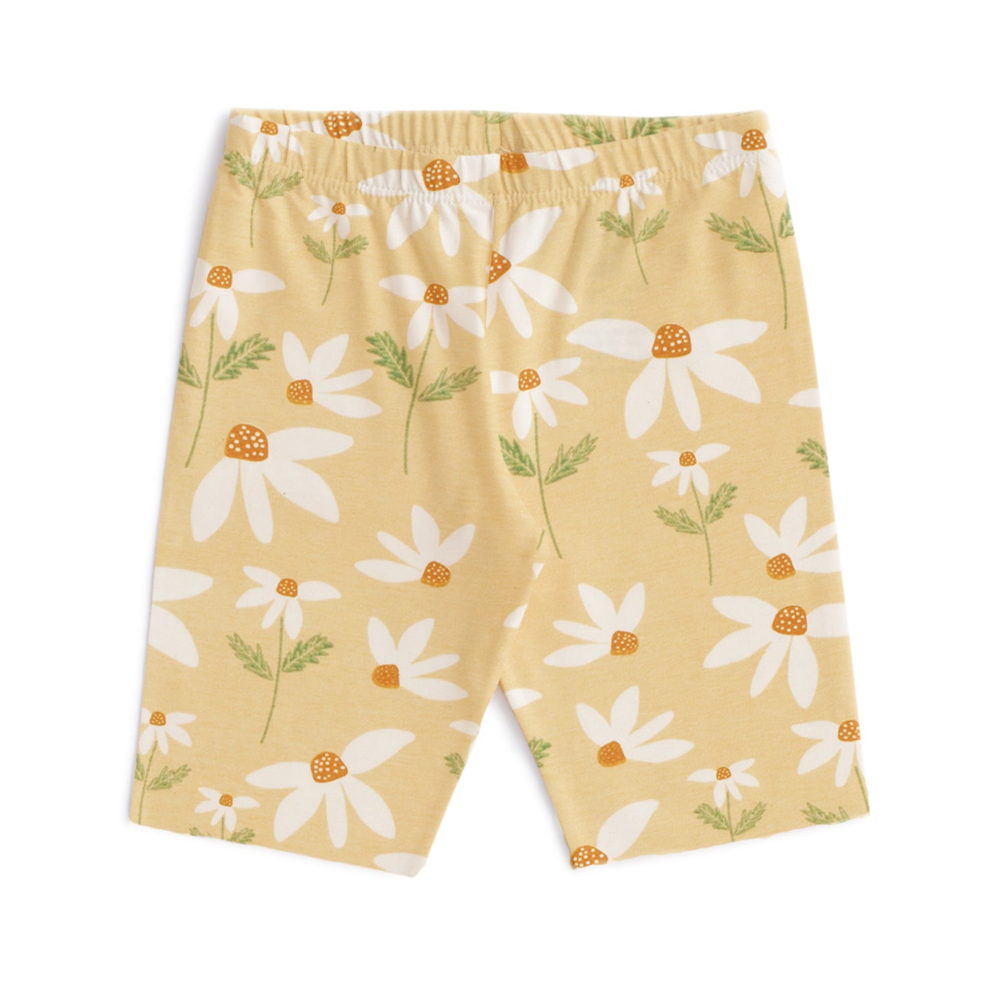 Bike Shorts - Daisies Yellow