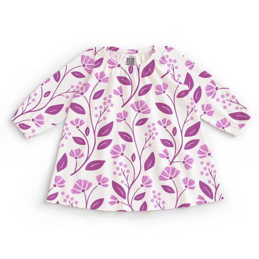 Cedar Baby Dress - Flower Vines Orchid