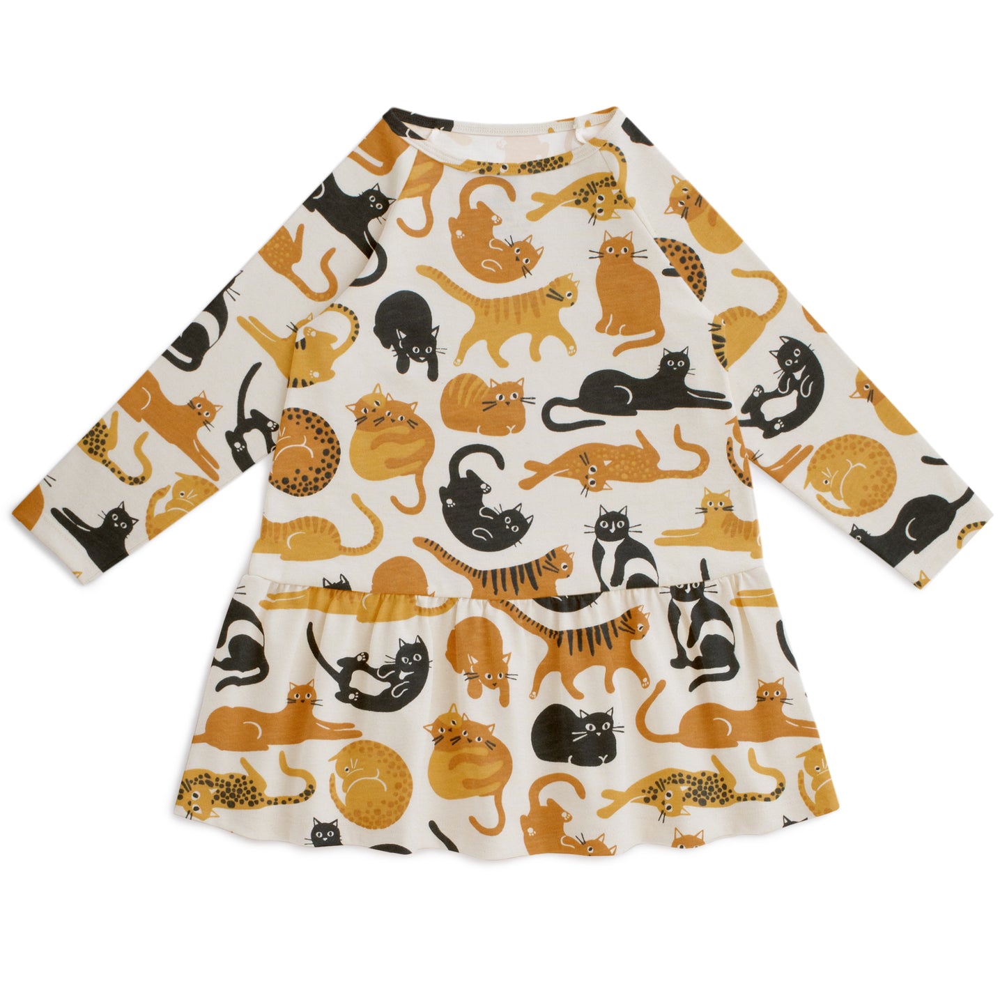 Chicago Dress - Cat Friends Gold & Yellow