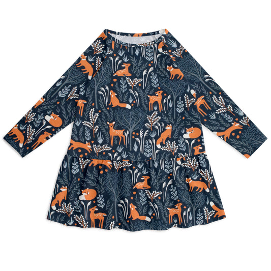 Chicago Dress - Deer & Foxes Night Sky