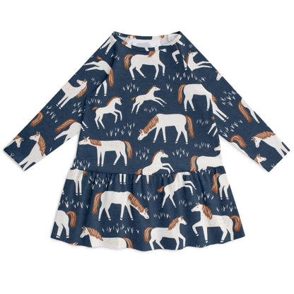 Chicago Dress - Horses Navy