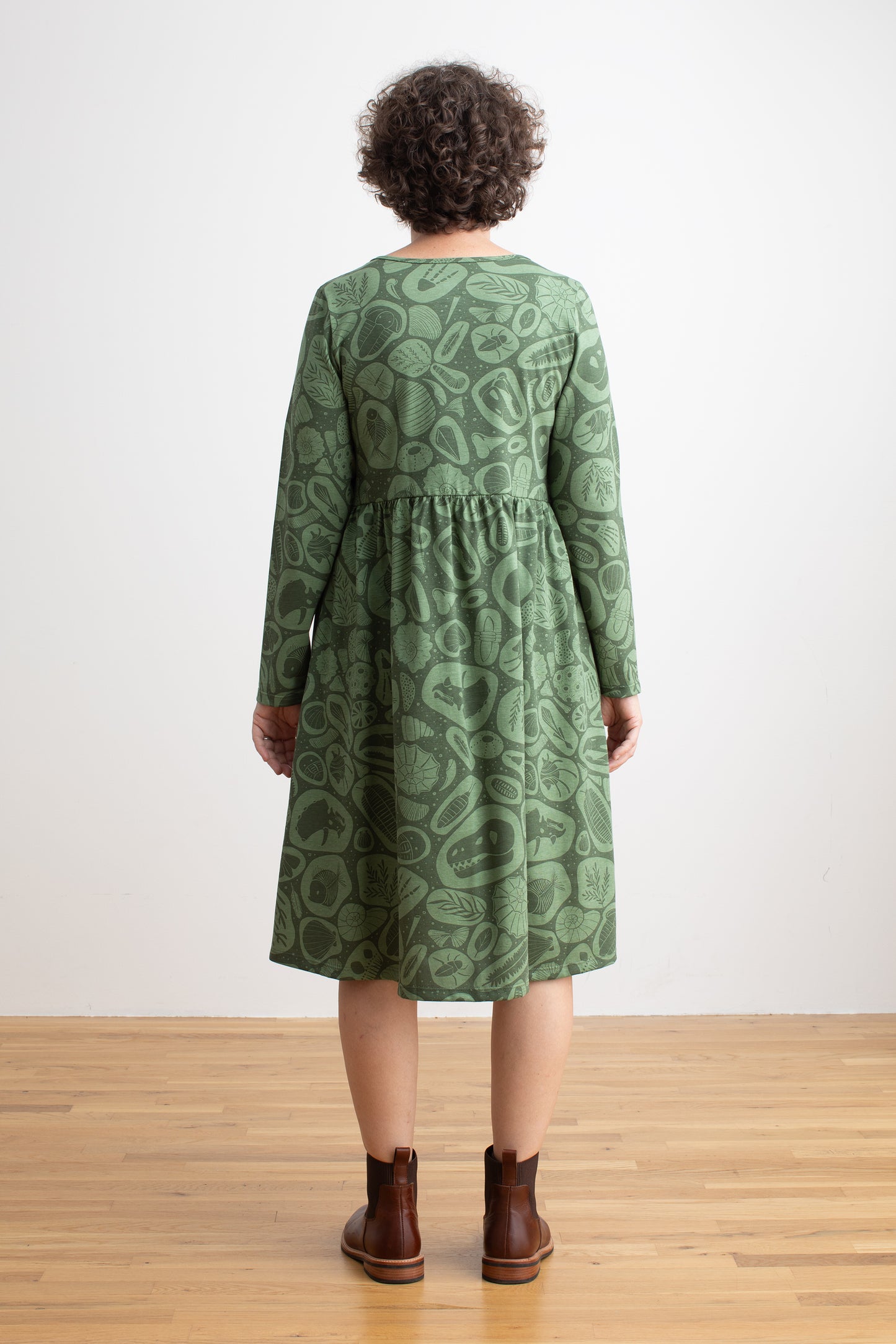 Women's Copenhagen Dress - Fossils Green