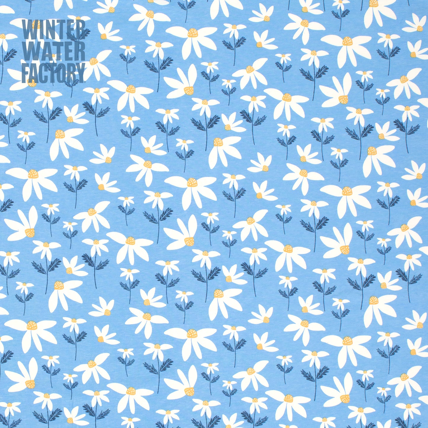 Short-Sleeve Snapsuit - Daisies Blue