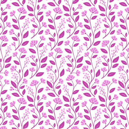 Fitted Crib Sheet - Flower Vines Orchid