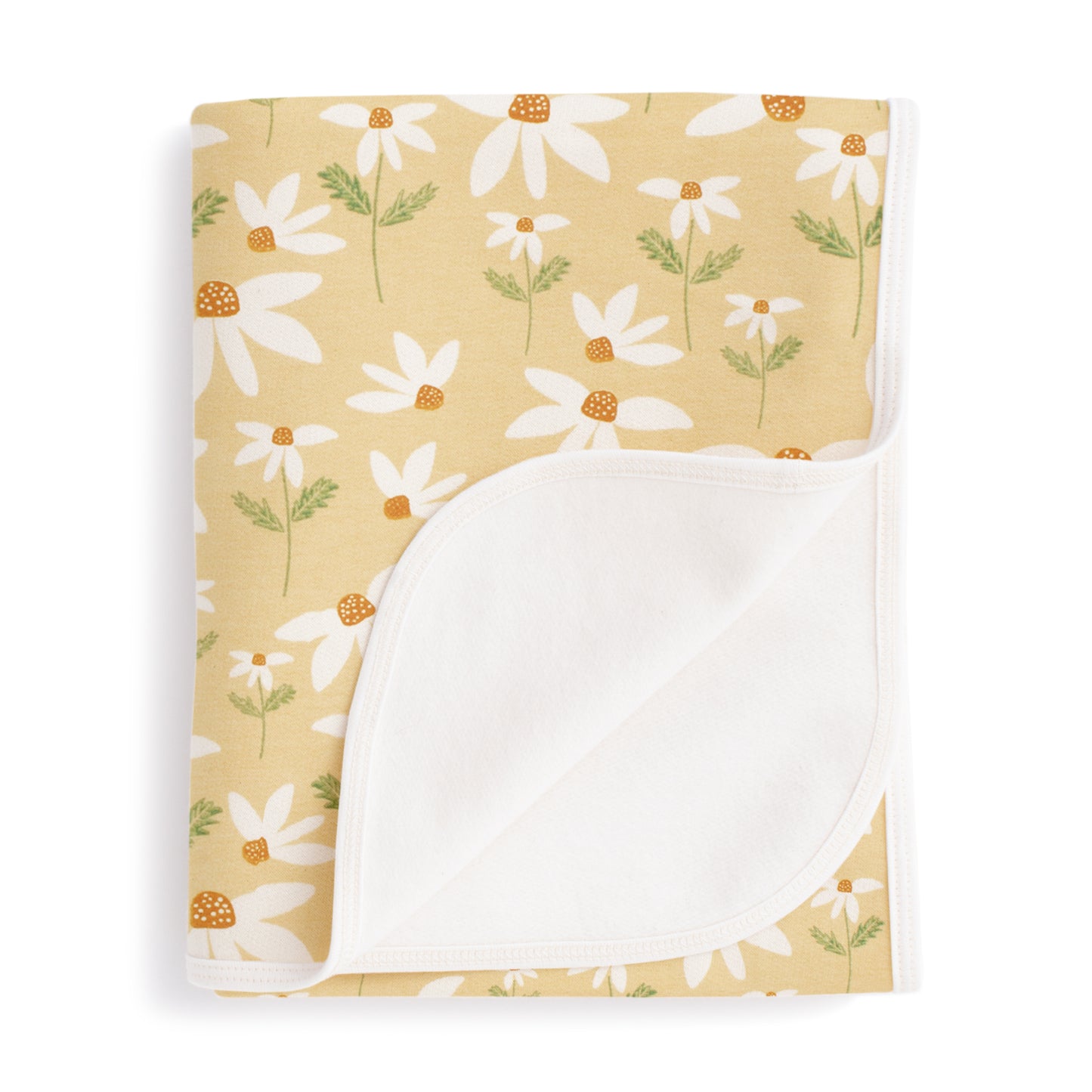 French Terry Blanket - Daisies Yellow