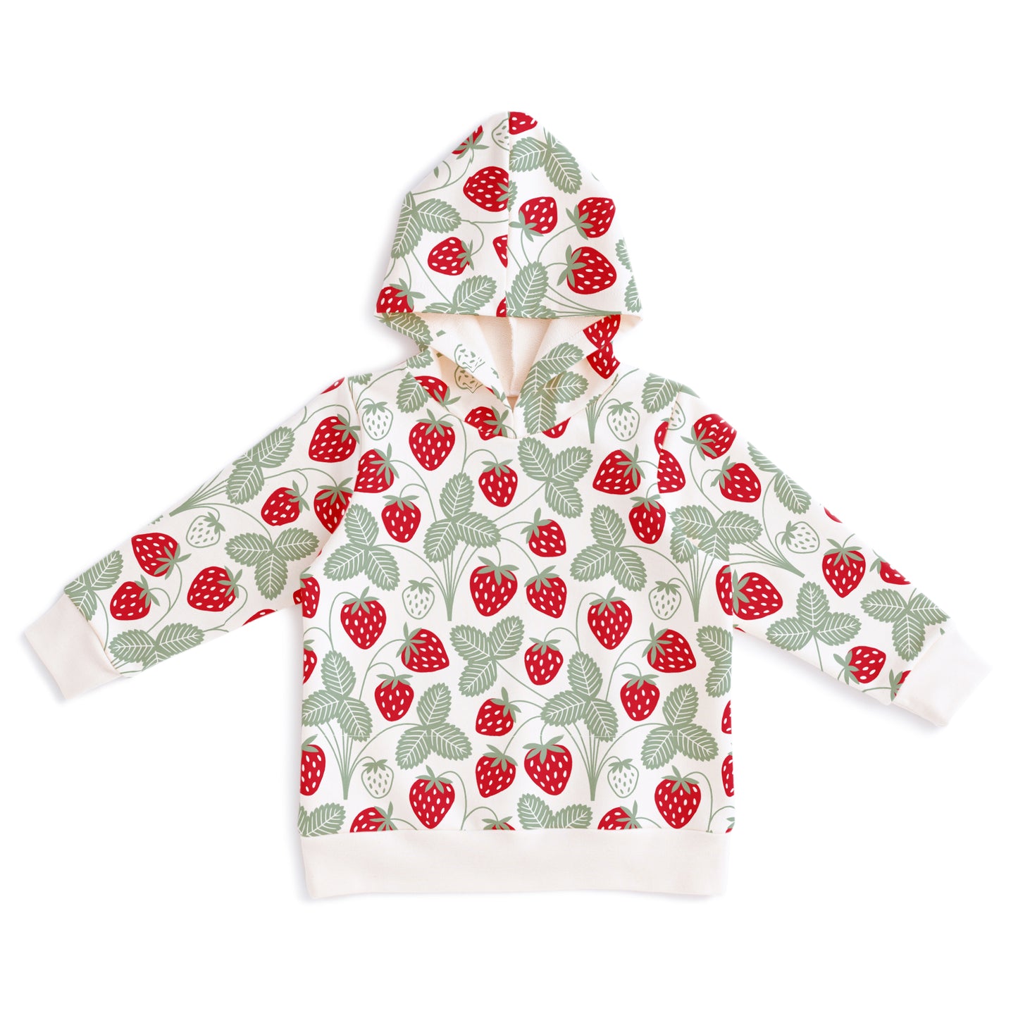 Hoodie - Strawberries Red & Green