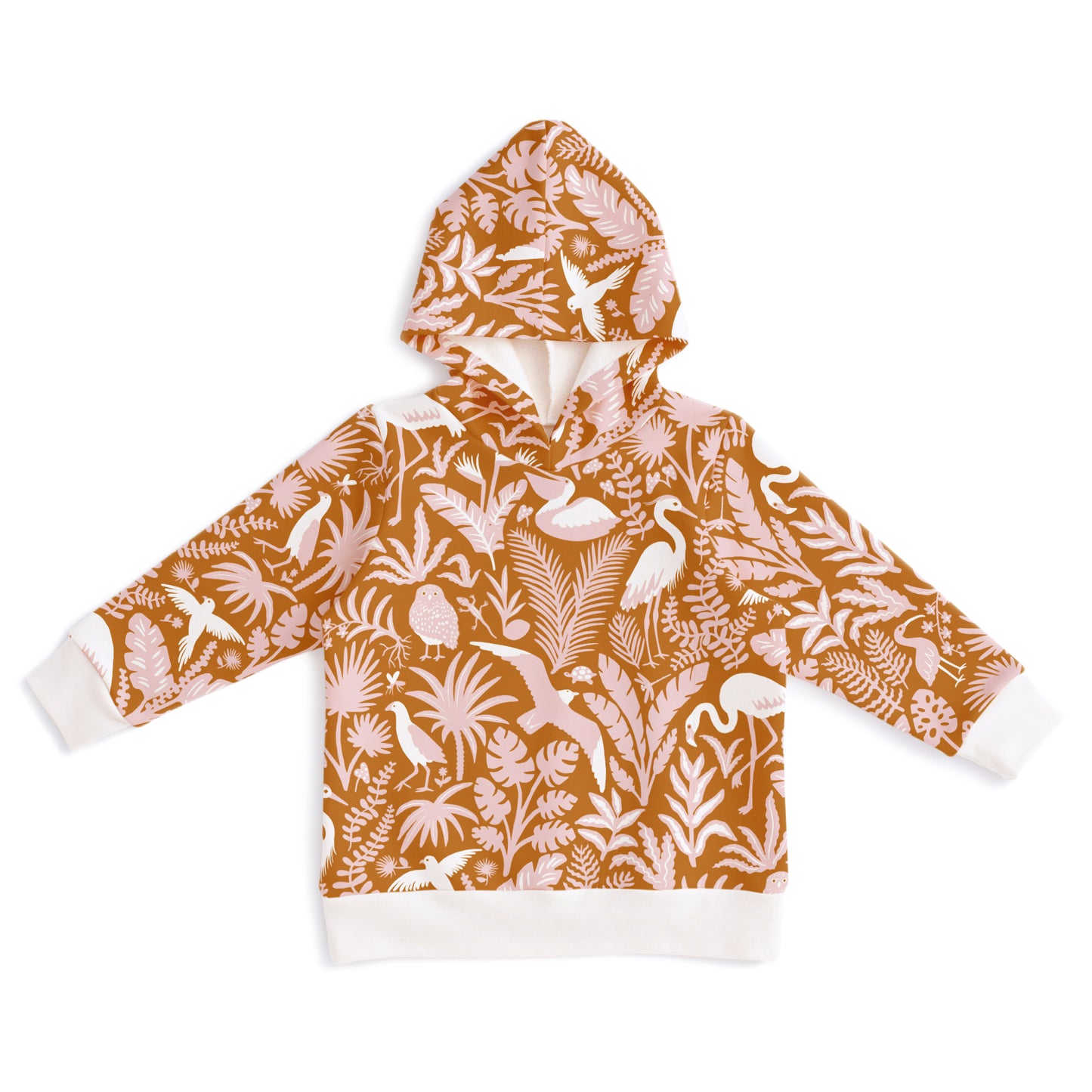 Hoodie - Tropical Birds Gold