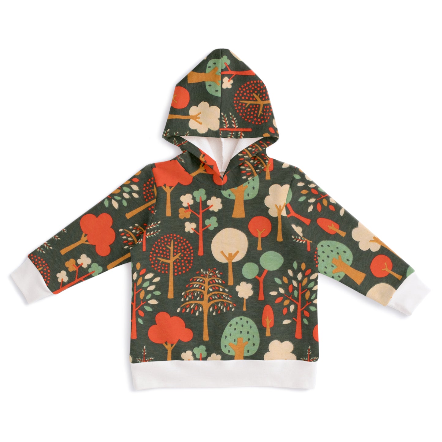 Hoodie - Trees Dark Green