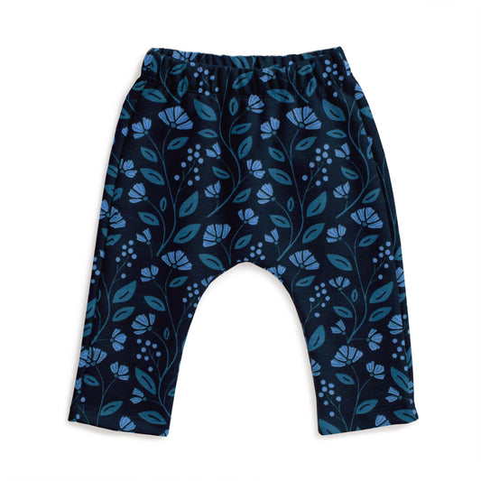 Harem Pants - Flower Vines Night Sky