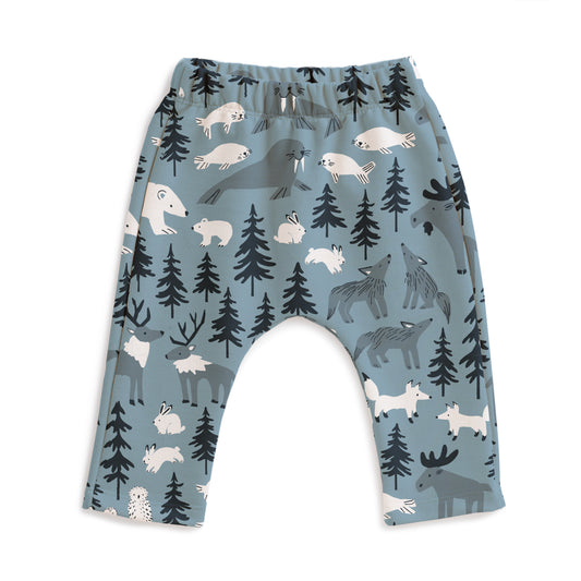 Harem Pants - Northern Animals Mountain Blue