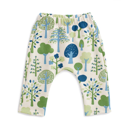 Harem Pants - Trees Blue & Green