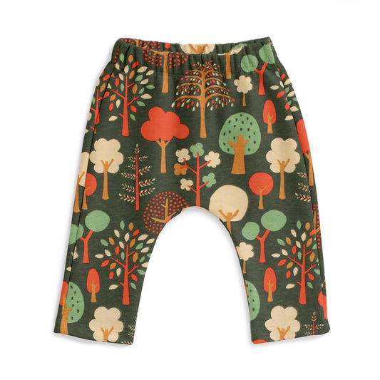 Harem Pants - Trees Dark Green