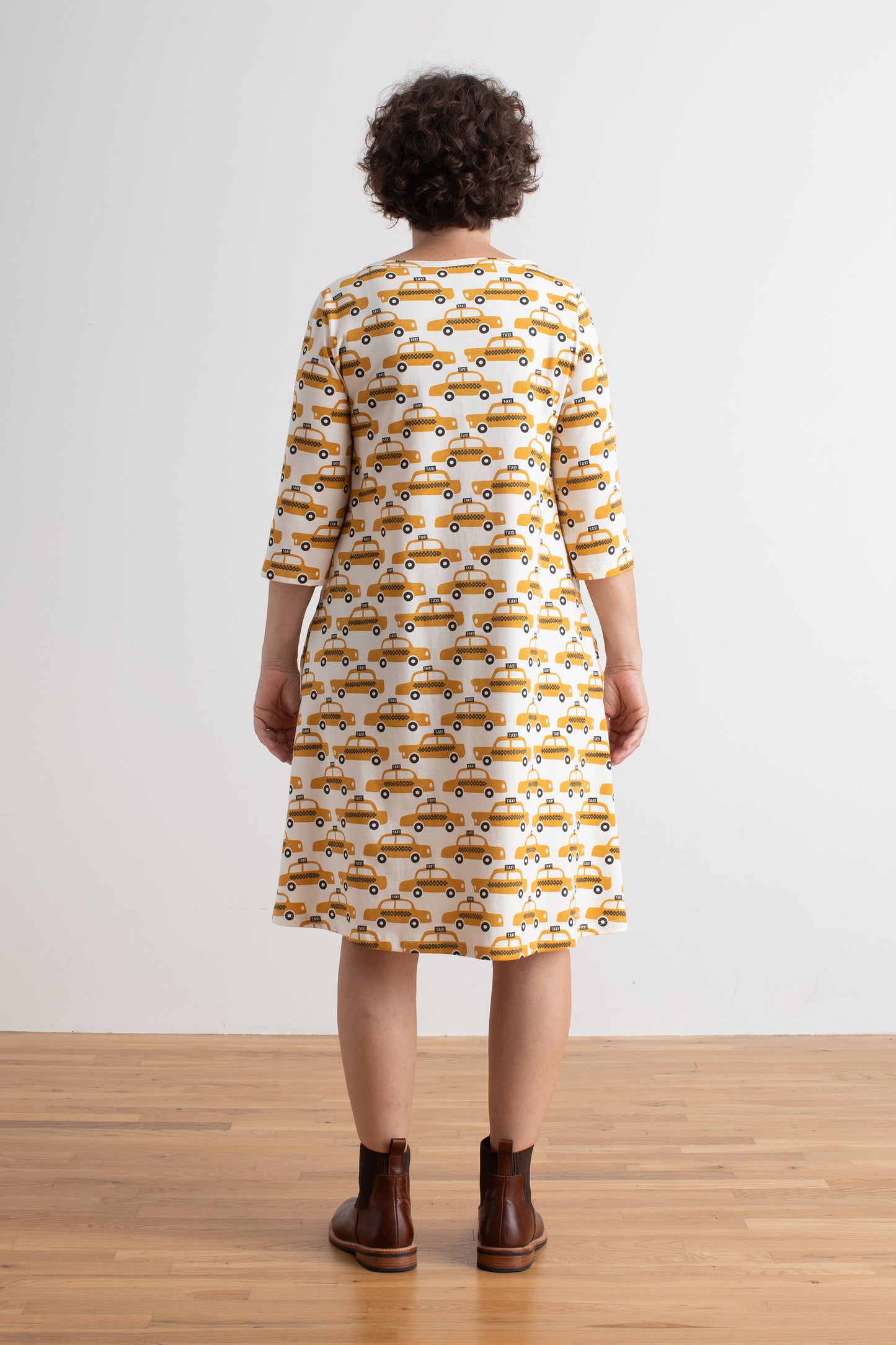 Women's Helsinki Dress - Taxi Cabs Yellow