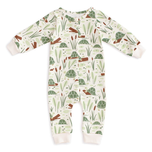 French Terry Jumpsuit - Turtles Green