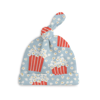 Knotted Baby Hat - Popcorn Sky Blue