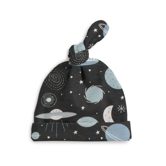 Knotted Baby Hat - Space Charcoal