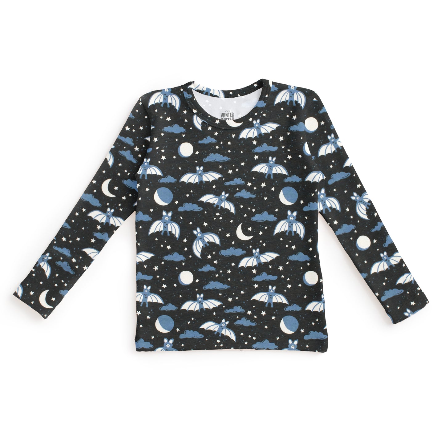 Kids Pajama Set - Bats Blue & Charcoal