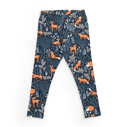 Kids Pajama Set - Deer & Foxes Night Sky