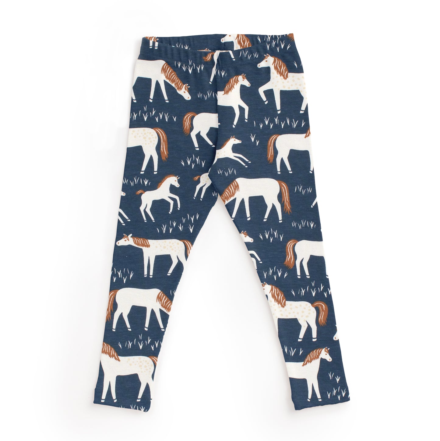 Kids Pajama Set - Horses Navy