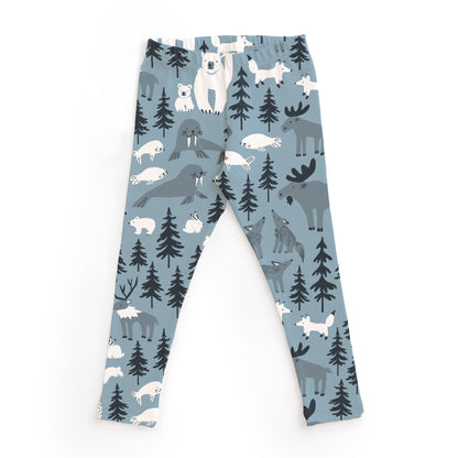 Kids Pajama Set - Northern Animals Mountain Blue