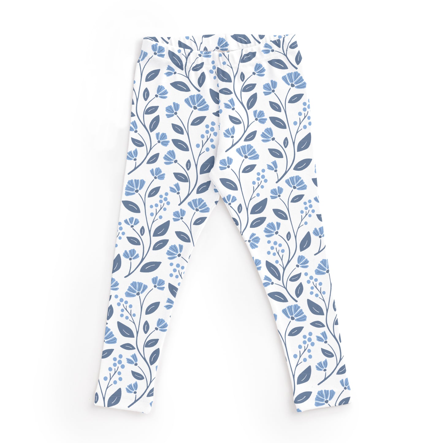 Kids Pajama Set - Flower Vines Blue