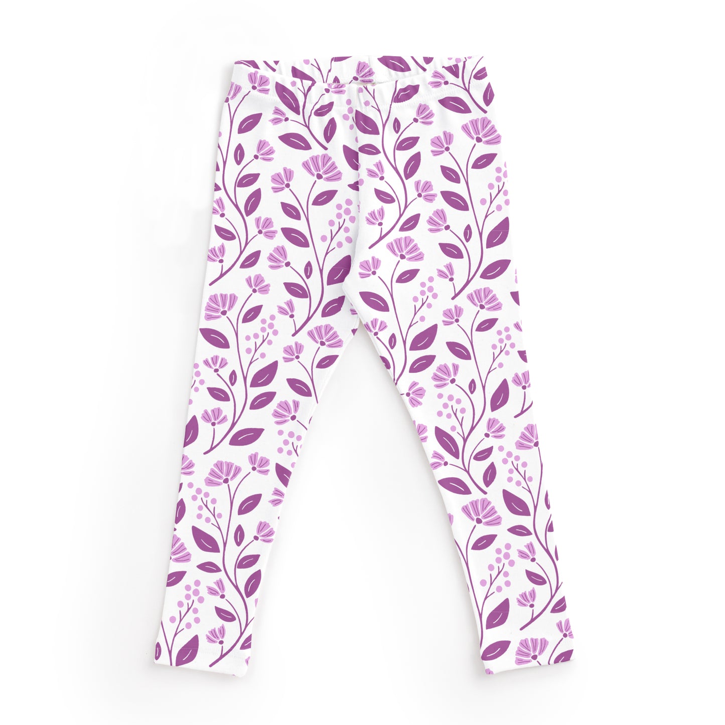 Kids Pajama Set - Flower Vines Orchid