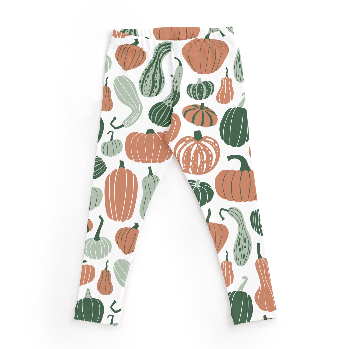 Kids Pajama Set - Gourds & Pumpkins Green & Orange