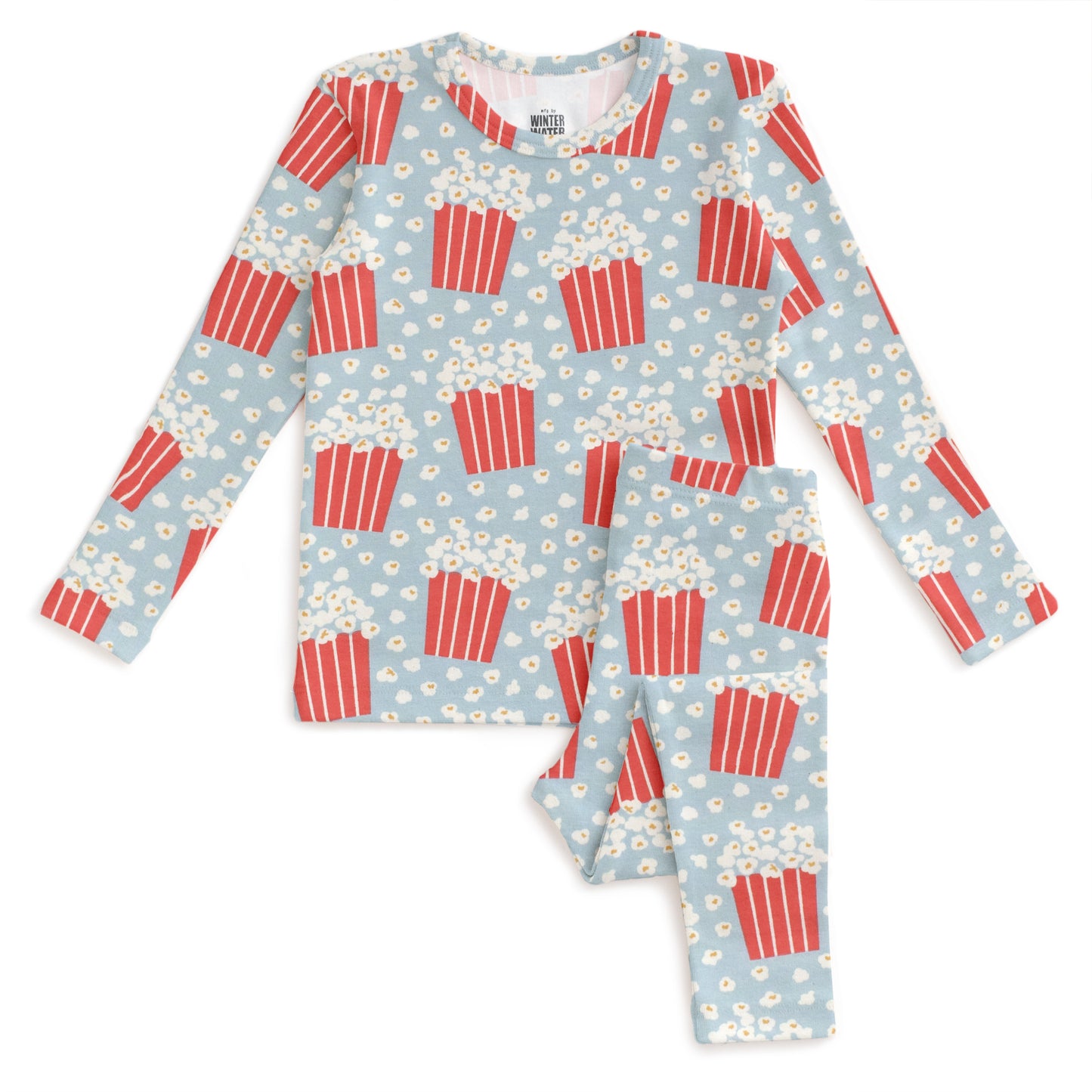 Kids Pajama Set - Popcorn Sky Blue