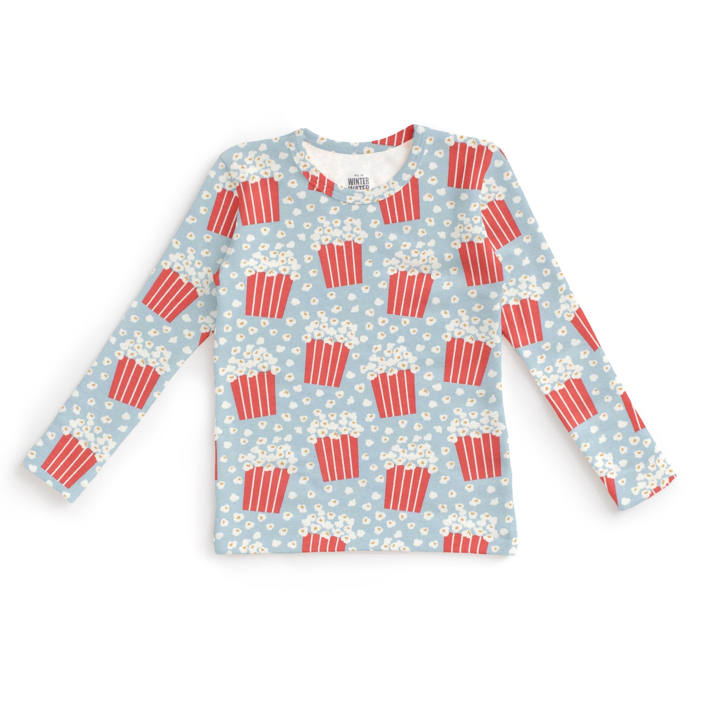 Kids Pajama Set - Popcorn Sky Blue