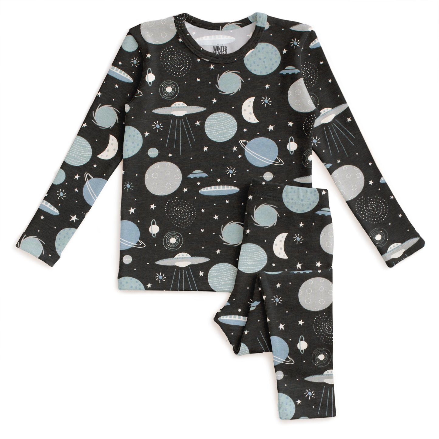 Kids Pajama Set - Space Charcoal