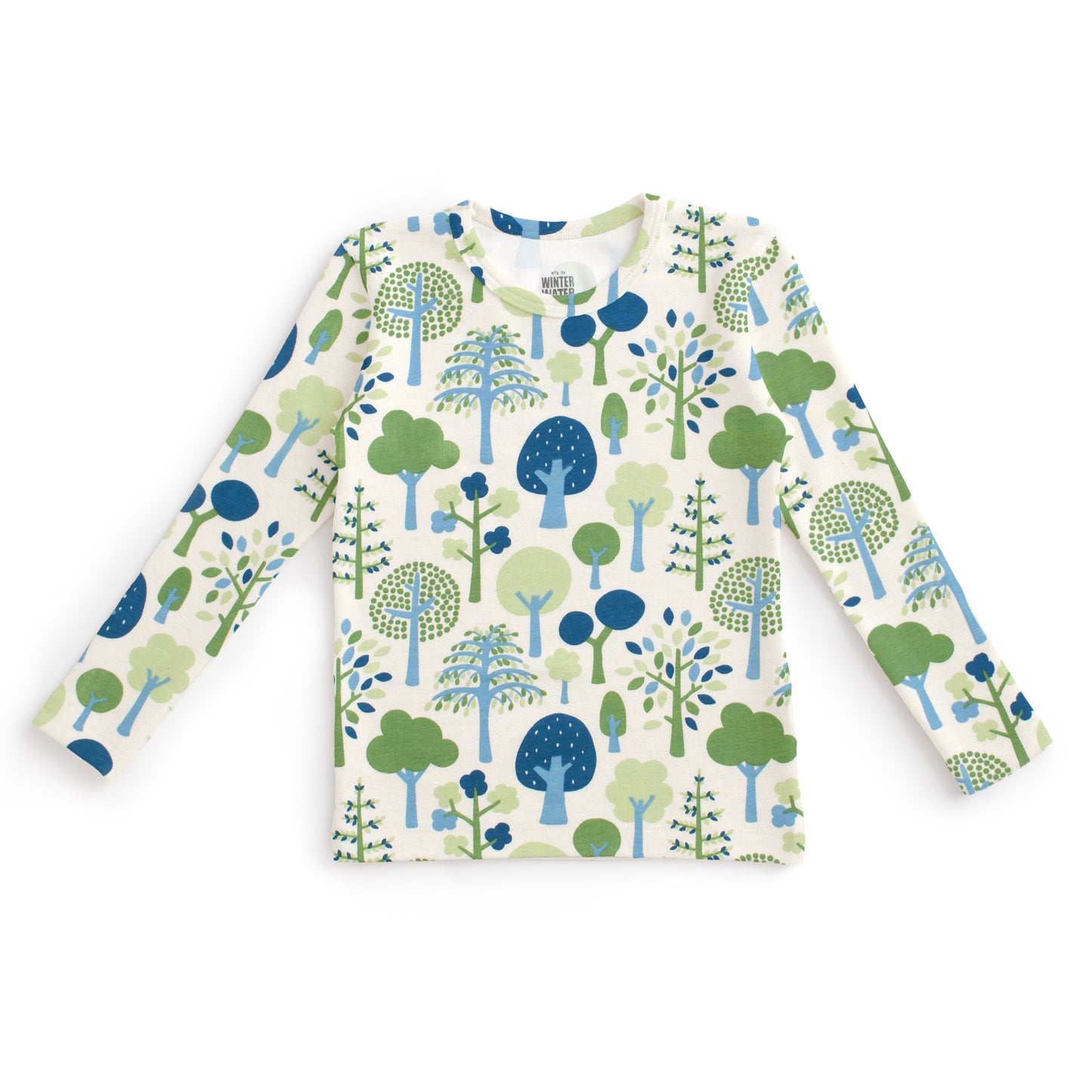 Kids Pajama Set - Trees Blue & Green