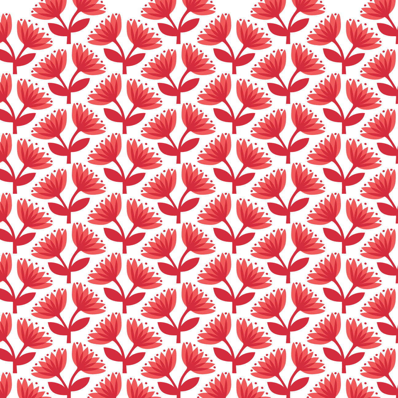 Summer Romper - Lotus Floral Red & Coral