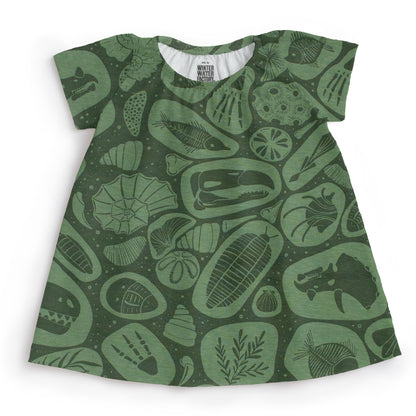 Lily Baby Dress - Fossils Green