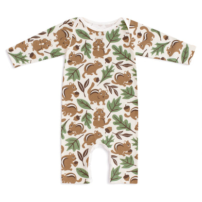 Long-Sleeve Romper - Chipmunks Brown