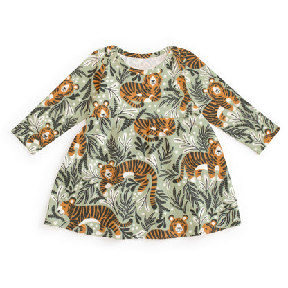 Lausanne Baby Dress - Dreaming Tigers Green